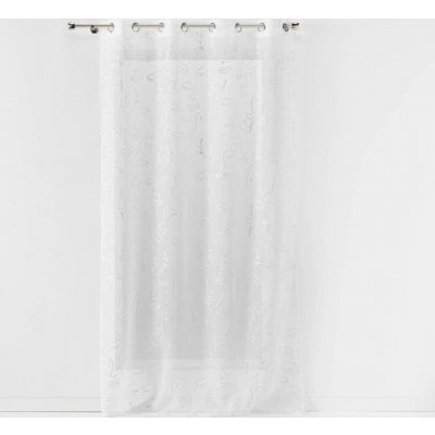 Douceur d'intérieur Záclona do obývacího pokoje ARTY LINE, 140 x 240 cm stříbrná – Zboží Mobilmania