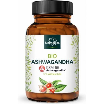 Unimedica Bio Ashwagandha KSM-66 500 mg 120 kapslí – Hledejceny.cz