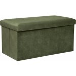 Atmosphera Dlouhá lavička s úložným prostorem LILOU, sametová, skládací, 76 x 38 cm – Zboží Dáma