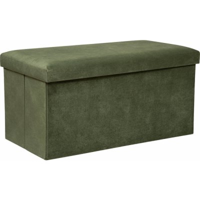 Atmosphera Dlouhá lavička s úložným prostorem LILOU, sametová, skládací, 76 x 38 cm – Zboží Dáma