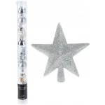 H&L Špička na vánoční stromek HVĚZDA 19cm stříbrná CAA691390 – Hledejceny.cz