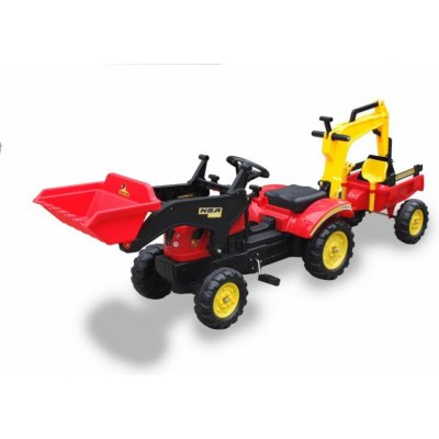 Tomido Šlapací traktor s nakladačem rypadlem a vlečkou – Zbozi.Blesk.cz