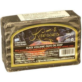 Knossos Řecké olivové mýdlo černé s bentonitovou hlínou 100 g