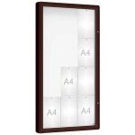 PROCITY Venkovní vitrína model 2000, 12 x A4, plexi, hnědá | Zboží Auto