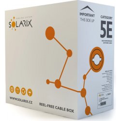 Solarix SXKD-5E-FTP-PE-SAM venkovní FTP, Cat5E, drát, PE, samonosný, cívka, 305m