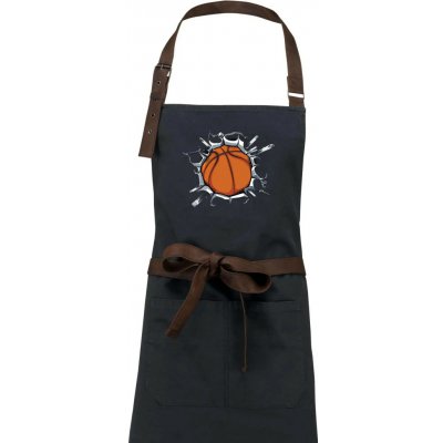Dřevěné uhlí Basketbal míč v triku Zástěra Vintage – Hledejceny.cz
