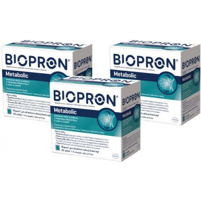 Biopron Metabolic probiotika a prebiotika pro podporu práce těla s tuky a cukry 3 x 20 sáčků – Hledejceny.cz