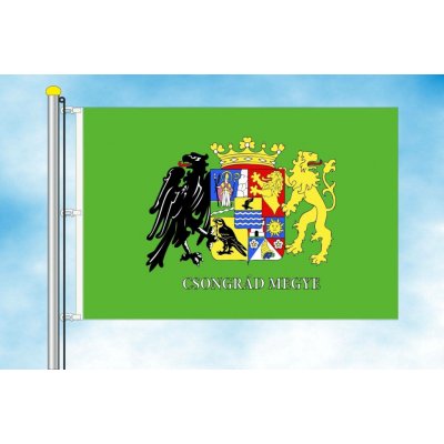 LIBEA, s.r.o. Csongrád-Csanád vlajka Rozměr: 150×225 cm, Uchycení: Karabiny na stožár – Hledejceny.cz