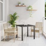 Omaxi 907660 Zahradní křeslo 2 ks Béžová 53 x 60 x 85cm polyratan – Hledejceny.cz