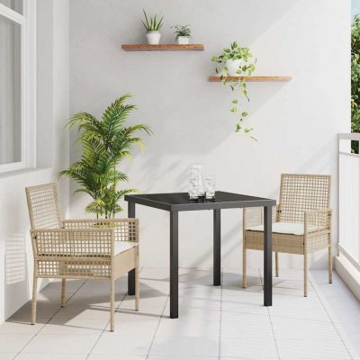Omaxi 907660 Zahradní křeslo 2 ks Béžová 53 x 60 x 85cm polyratan – Hledejceny.cz