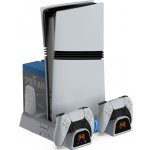 YAXO Chladicí stanice pro PS5 s nabíječkou DualSense a úložným prostorem pro příslušenství – Zboží Živě