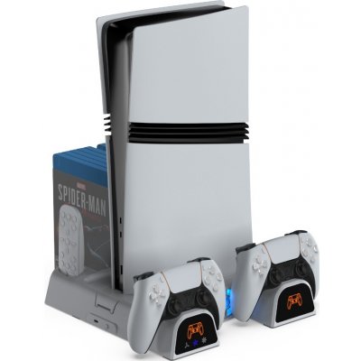 YAXO Chladicí stanice pro PS5 s nabíječkou DualSense a úložným prostorem pro příslušenství – Zboží Živě