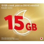 Vodafone SIM Předplacená karta 30 Zlatá karta 15GB + 50 Kč kredit – Zbozi.Blesk.cz