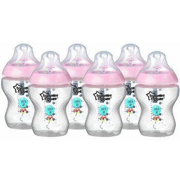 Tommee Tippee růžová sada lahviček C2N 6ks 260ml