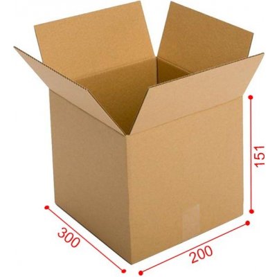 Obaly KREDO Krabice kartonová 300 x 200 mm 3vvl – Zboží Mobilmania