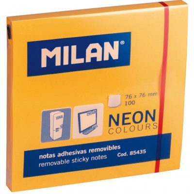 MILAN Blok lep MILAN NEON 76 x 76 mm oranžový – Hledejceny.cz
