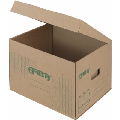 Emba Archivační krabice - hnědá, 33 x 30 x 29,5 cm, nosnost 90 kg, 1 ks