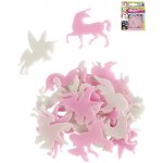 Mikrotrading UNICORN jednorožec nálepky svítící ve tmě 24 ks v krabičce – Zboží Mobilmania