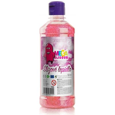 Megaslizoun lepidlo na sliz třpytivé růžové 500 ml – Sleviste.cz