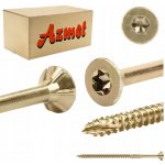 Vruty do dřeva 6x100 mm TORX 100 ks tesařské kuželové Azmet WT-60100 – Hledejceny.cz