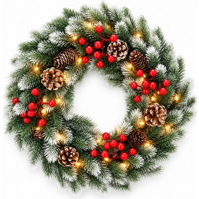 Aga Vánoční LED věnec 40 cm LED0486 – Hledejceny.cz