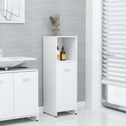 Nábytek XL Koupelnová skříňka bílá 30 x 30 x 95 cm kompozitní dřevo