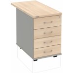 Hobis K 34 C P 80 4 zásuvky podél 80 cm akát šedá – Hledejceny.cz