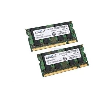 Crucial SODIMM DDR2 4GB KIT 667MHz CL5 CT2KIT25664AC667