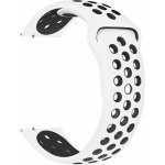Eternico Sporty Universal Quick Release 20mm Solid Black and White AET-U20SP-BlWh
