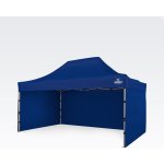 BRIMO Nůžkový stan 3x4,5 m ALU s 3 stěnami Modrá E. Alu – Zboží Mobilmania
