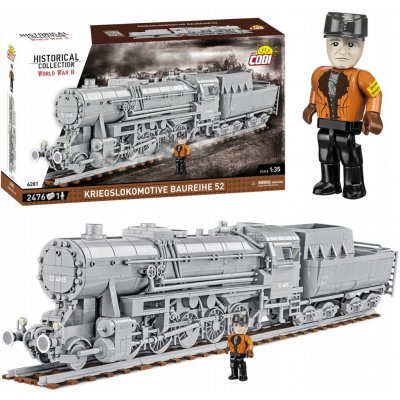 COBI 6281 World War II 1:35 Parní lokomotiva Kriegslokomotive Baureihe 52 s tendrem – Zboží Dáma