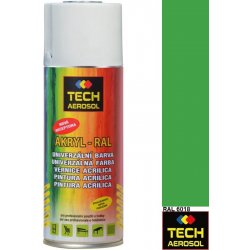 TECH AEROSOL Univerzální akrylová barva ve spreji 400 ml RAL 6018 zelenožlutá lesk