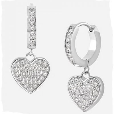 Guess dámské stříbrné náušnice JUBE03136JWRH T/U – Zboží Dáma