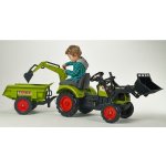 FALK Šlapací traktor Claas Arion 430 s nakladačem rypadlem a vlečkou – Zboží Mobilmania