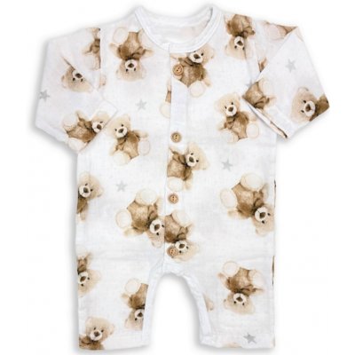 Kojenecký mušelínový overal Medvídek – Zbozi.Blesk.cz