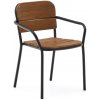 Zahradní židle a křeslo Kave Home Algueret zahradní židle hnědá/černá 61.5 cm