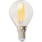 Tesla LED žárovka miniglobe FILAMENT RETRO E14, 6W, 230V,806lm,25 000h, 2700K teplá b.,360st,čirá – Hledejceny.cz