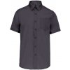Pánská Košile Pánská nežehlivá košile s krátkým rukávem Twill zinek šedá