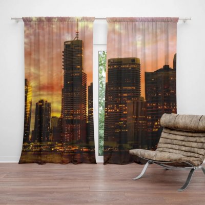 Sablio Závěs Mrakodrapy: 2ks 140x250cm – Hledejceny.cz