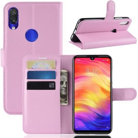 Pouzdro Stand PU kožené peněženkové Xiaomi Redmi Note 7 - růžové