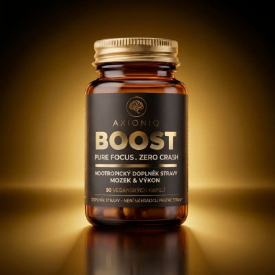 AXIONIQ BOOST Nootropický Lion's Mane, Rhodiola, L-Tyrosin 90 kapslí – Hledejceny.cz