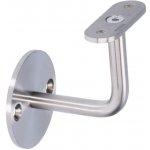 Držák madla na stěnu na jekl, zadní vnítřní závit M6, broušená nerez K320 /AISI304 – Sleviste.cz