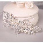 B-TOP Elegantní svatební sponka do vlasů Leaves - stříbrná – Zboží Dáma