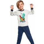 Cornette Kids Boy T Rex Chlapecké pyžamo melanž – Zboží Dáma