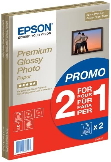 EPSON - C13S042167 - Risma 40 fg 2x1 carta fotografica lucida premium best  10x15cm (4x6'') - 8715946388540