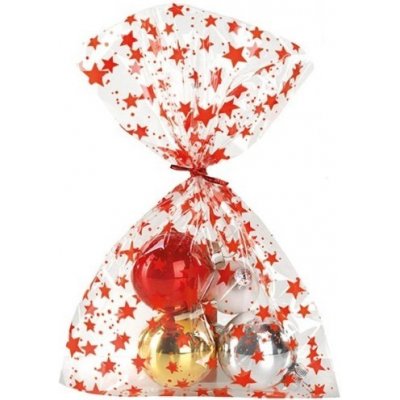 PNP Plast Vánoční dárkový sáček - transparent Starry - 16 x 25 cm - 100 ks – Zboží Živě