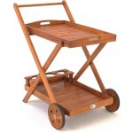 Casaria servírovací vozík dřevěný s kolečky 100537 – Zboží Dáma