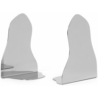 Ferm Living Knižní zarážka POND 20 cm, sada 2 ks, stříbrná, nerezová ocel – Hledejceny.cz