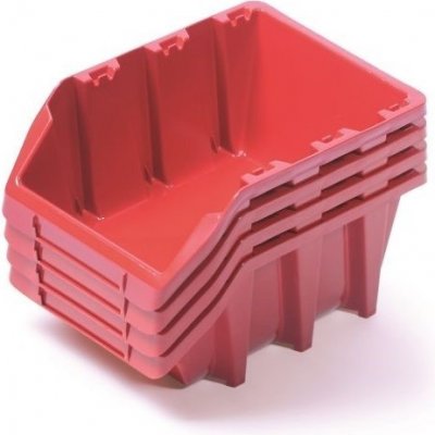 Rauman Sada 4 úložných boxů 29,5 x 19,8 x 13,3 cm červená