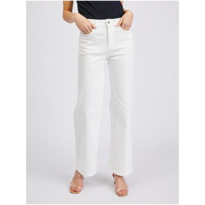 Orsay dámské kalhoty fialové bootcut džíny bílé – Zboží Mobilmania